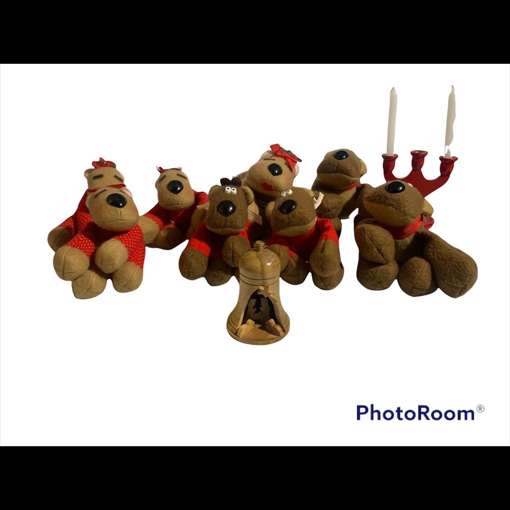 Vintage hallmark 1979-1986 raindeer plushies